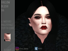 Sims 4 — Hallow Blush V4 by Reevaly — 4 Swatches. Teen to Elder. Male and Female. Works with all Skins and Overlays. Base