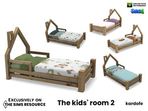 Sims 4 — The kids' room_Infant bed by kardofe — Infant bed, has a house-shaped headboard, in five different options