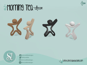 Sims 4 — Morning Tea Little figure sculpture by SIMcredible! — by SIMcredibledesigns.com available at TSR 4 colors