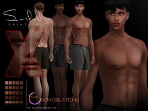 Sims 4 — Male Natural Freckles skintones by S-Club by S-Club — Freckle skintones, young to elder, 25 swatches, hope you
