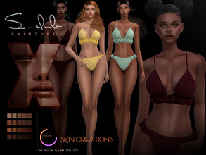 Sims 4 — Female Natural Freckles skintones by S-Club by S-Club — Freckle skintones, young to elder, 25 swatches, hope you