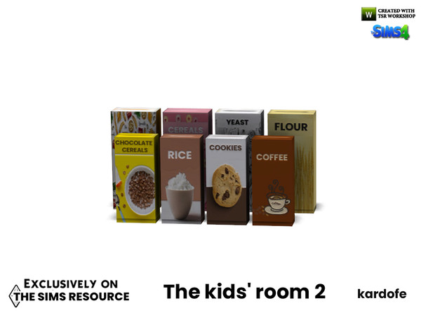 Sims 4 — The kids' room_Food boxes by kardofe — Decorative food boxes