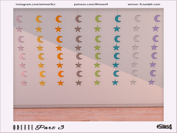 Sims 4 — Odette - Hanging decor moon and star by Winner9 — Hanging decor moon and star from Odette kidsroom part 3, you