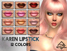 Sims 4 — Karen Lipstick by Devirose — Wonderful very chic colors for lips, elegant and useful. For a sober and beauty