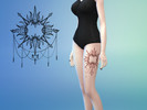 Sims 4 — Mandala Sun Thigh Tattoo by gizamimi — A mandala sun thigh tattoo for female sims