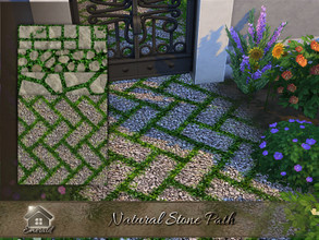 Sims 4 — Natural Stone Path by Emerald — Add attractiveness to your landscape using natural stone path.