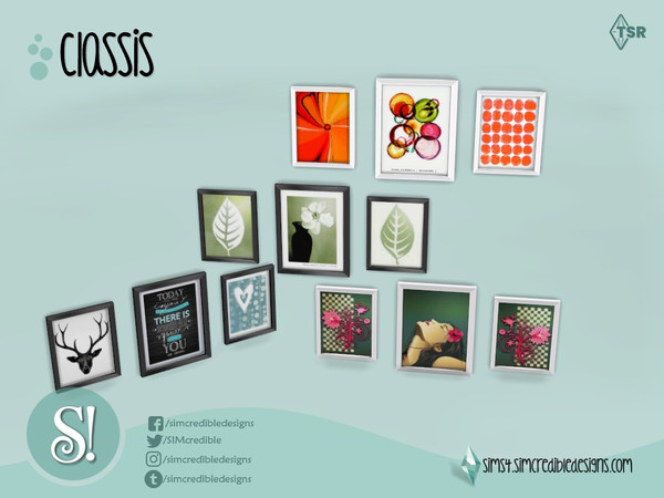 Sims 4 — Classis paintings by SIMcredible! — by SIMcredibledesigns.com available at TSR 4 colors variations