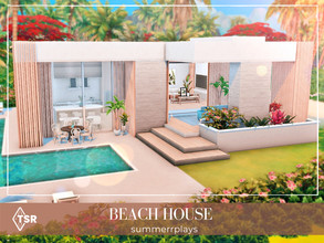 Sims 4 — Beach House - gallery by Summerr_Plays — A modern beach house in Sulani Sulani 40x30 2 bed | 2 bath no cc 