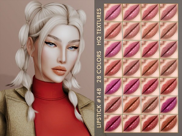 Sims 4 —  [PATREON] LIPSTICK #148 by Jul_Haos — - CATEGORY: LIPSTICK - COLORS: 28 - SLIDERS COMPATIBLE - GENDER - FEMALE