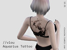 Sims 4 — //vlou Tattoo AQUARIUS by VLOU — Part of The Zodiac series. Please read the TOU at