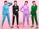 Sims 4 — Track Suit f01 by AlyssPrya — -Fullbody -New mesh -15 swatches -Shadow Map -All LODs -teen to elder -Base game