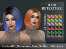 Sims 4 — Retexture of Anto - Lucy (Hairstyle) by CarlosMG — Retexture of Anto - Lucy (Hairstyle) 24 swatches 12 colors, 2