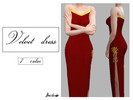 Sims 4 — [Bailizhi]velet dress by Bailizhi — velet dress ;red,white;purple;black ;blue;gray