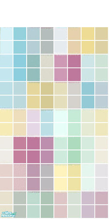 Sims 2 — Candy Set - Tiled Wall by s00z — Partially tiled wall