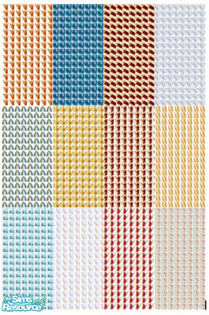 Sims 2 — Zodiac Wall Tile Set by s00z — Twelve tiled walls inspired by the signs of the zodiac.