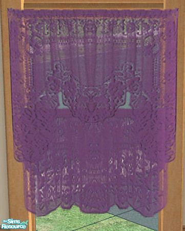 Sims 2 — Texture Challenge 24 - Lace Curtains by munchkin_brat — Beautiful purple lace curtains to top off this set.