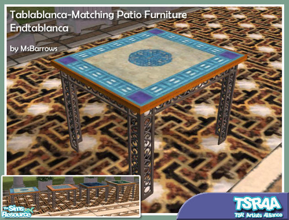 Sims 2 — Tablablanca-Match "Endtablanca" by MsBarrows — Every time I look at the Tablablanca table, I think