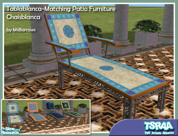 Sims 2 — Tablablanca-Match "Chaisblanca" by MsBarrows — Every time I look at the Tablablanca table, I think