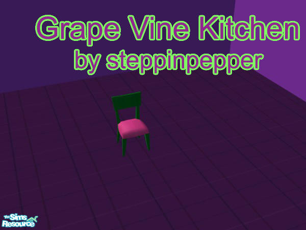 Sims 2 — Grape  Vine Kitchen - Dining Chair by steppinpepper — Part of Grape Vine Kitchen set.