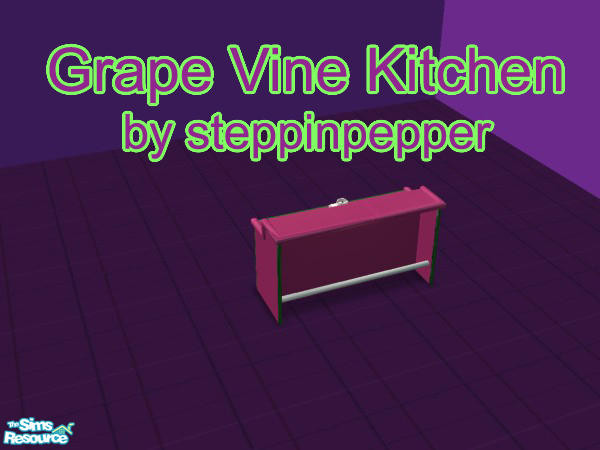 Sims 2 — Grape  Vine Kitchen - Bar by steppinpepper — Part of Grape Vine Kitchen set.