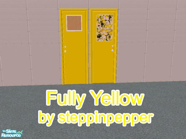 Sims 2 — Fully Yellow Dorm - Dorm Door by steppinpepper — Part of Fully Yellow Dorm Set