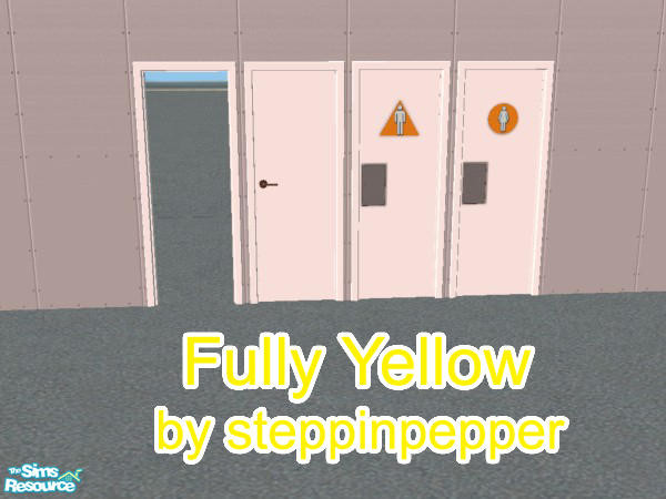 Sims 2 — Fully Yellow Dorm - Bath Door by steppinpepper — Part of Fully Yellow Dorm Set NOTE: Only 1 file, shows for