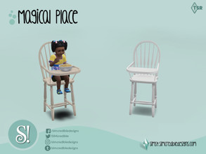 Sims 4 — Magical Place high chair by SIMcredible! — by SIMcredibledesigns.com available at TSR 2 colors variations