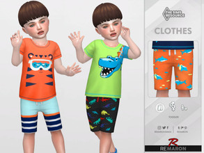 Sims 4 — Carters' Short for Toddler 01 by remaron — Carters' shorts for Toddler in The Sims 4 ReMaron_T_CartersShorts01