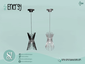 Sims 4 — Energy Ceiling lamp by SIMcredible! — by SIMcredibledesigns.com available at TSR 2 colors variations