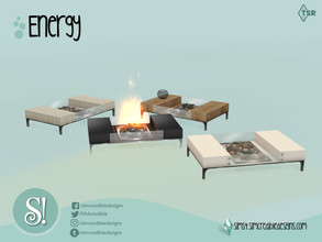 Sims 4 — Energy Fireplace by SIMcredible! — by SIMcredibledesigns.com available at TSR 4 colors variations