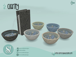 Sims 4 — Clarity Rounded Fountain by SIMcredible! — by SIMcredibledesigns.com available at TSR 6 colors variations