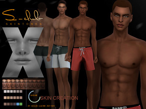 Sims 4 — Me Natural Skin overlay by S-Club — Male Natural Skin overlay, 2 swatches, hope you like, thank you^^