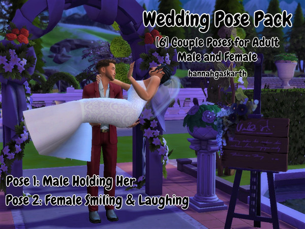 Sims 4 — Wedding Pose Pack [Pose] by hannahgaskarth2 — A wedding pose pack consisting of [6] poses! For Adult Male and