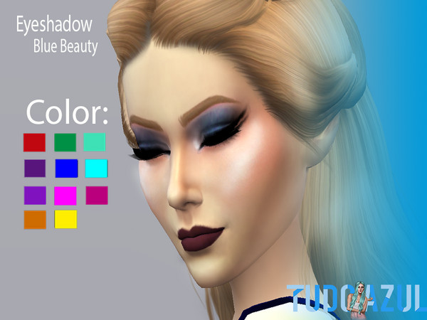 Sims 4 — Eyeshadow Glitter by tudo_azul — 8 colors available. ​ prohibited to re-post recolors only with