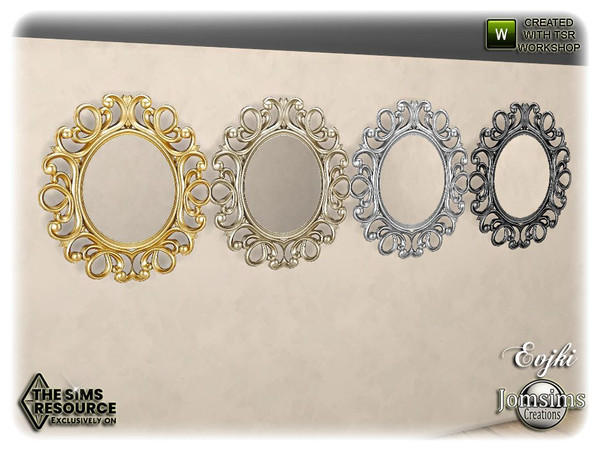 Sims 4 — Evjki bathroom wall mirror by jomsims — Evjki bathroom wall mirror