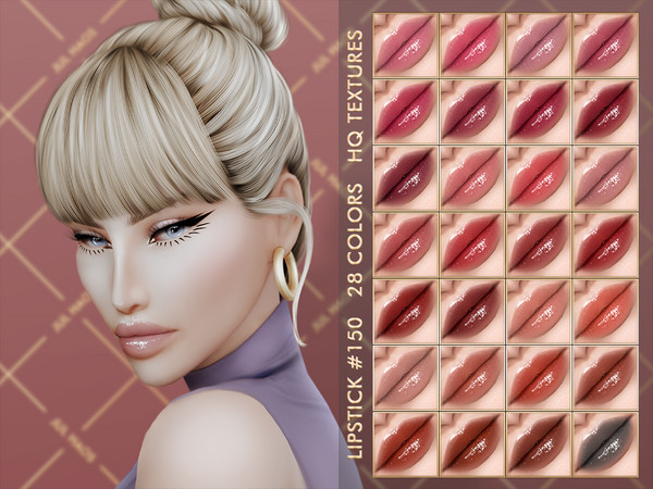 Sims 4 —  [PATREON] LIPSTICK #150 by Jul_Haos — - CATEGORY: LIPSTICK - COLORS: 28 - SLIDERS COMPATIBLE - GENDER - FEMALE
