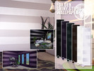 Sims 4 — [fox den] shiny stripes wallpaper by M31l1n — Wallpaper with alternating shiny and textured stripes. 6 color