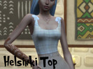 Sims 4 — Crop Top Helsinki by sofias00 — Crop top with two bows in the front and the back.