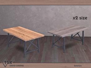 Sims 4 — David Dining. Dining Table, x2 size by soloriya — Dining table, x2 size. Part of David Dining set. 2 color