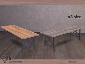 Sims 4 — David Dining. Dining Table, x3 size by soloriya — Dining table, x3 size. Part of David Dining set. 2 color