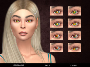 Sims 4 — MELDEANNE - EYES #6 by MELDEANNE — - CATEGORY: EYES - SWATCHES: 8 - GENDER: FEMALE