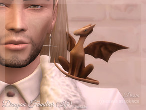 Sims 4 — Dragon Familiar Male (Left Arm) by Dissia — Little dragon sitting on your sim left shoulder Available in 47
