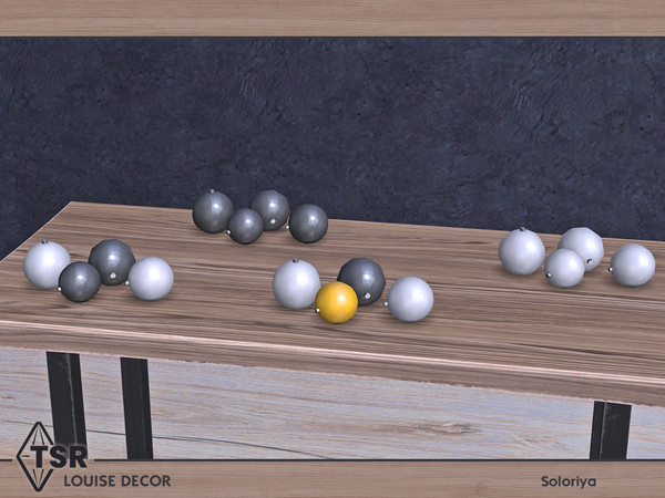 Sims 4 — Louise Decor. Christmas Decor by soloriya — Christmas decor. Part of Louise Decor set. 4 color variations.