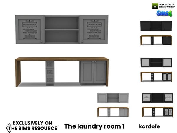 Sims 4 — The laundry room_Laundry shelving by kardofe — Laundry rack, with two holes at the bottom to put the washing