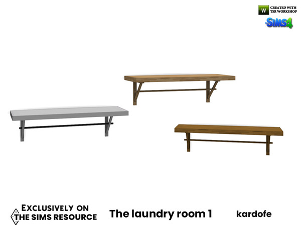 Sims 4 — The laundry room_Shelf by kardofe — Wall shelf, to hold everything you need for washing and ironing clothes, in
