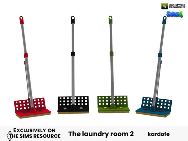 Sims 4 — The laundry room_Mop by kardofe — Sponge mop, decorative, in four colour options