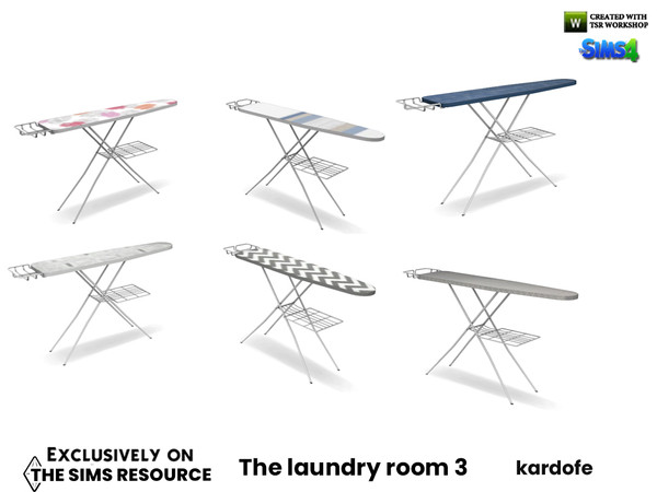Sims 4 — The laundry room_Ironing board by kardofe — Ironing board, in six colour options