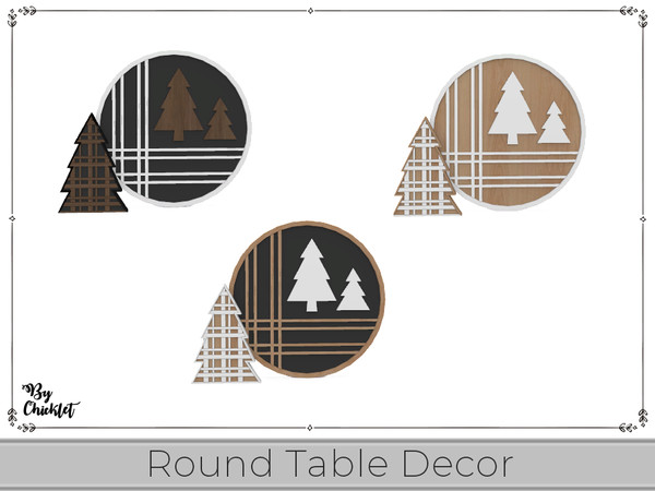 Sims 4 — Sophisticated Man Xmas Round Table Decor by Chicklet — Who says Christmas needs to be all bright reds and