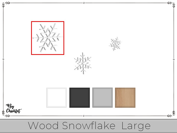 Sims 4 — Sophisticated Man Xmas Snowflake Wall Decor Large by Chicklet — Who says Christmas needs to be all bright reds