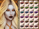 Sims 4 — [PATREON] EYE MAKEUP #7 by Jul_Haos — - CATEGORY: EYESHADOW - COLORS: 24 - SLIDERS COMPATIBLE - GENDER: FEMALE -